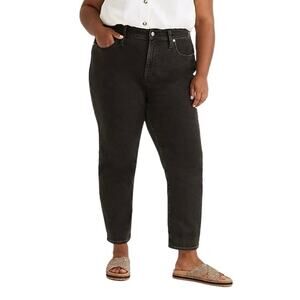 NWT Madewell The Plus Perfect Vintage Jean in Lunar Wash Washed Black Size 28 W
